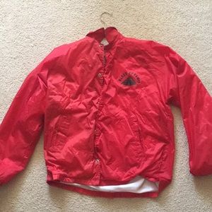 Red Mechanical Dummy Black Pyramid Windbreaker
